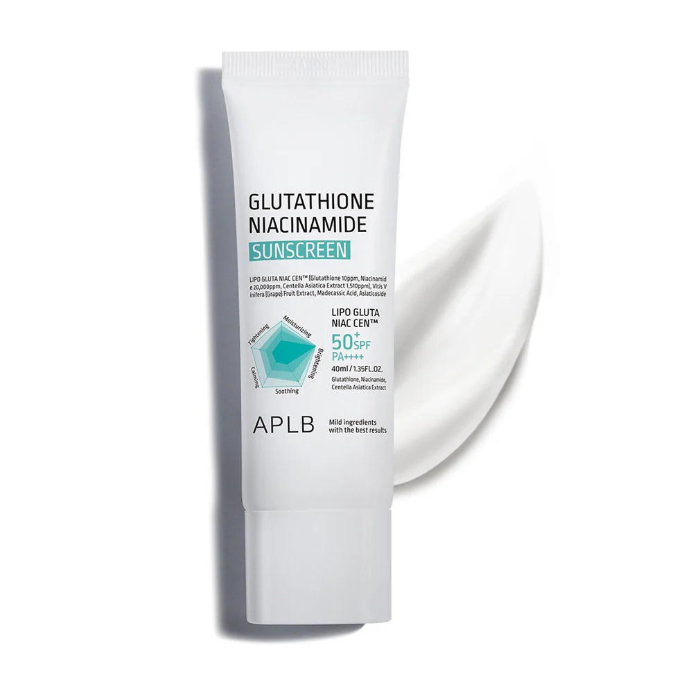 Protector solar APLB Glutathione Niacinamide Sunscreen SPF 50+ PA++++