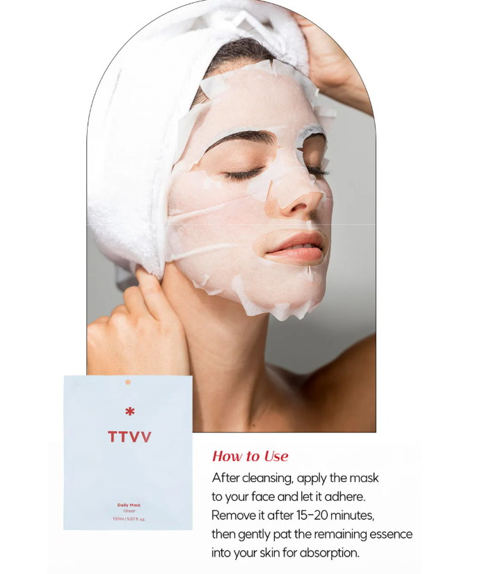 TTVV- Set de mascarillas diarias (7 unid.) 150 ml