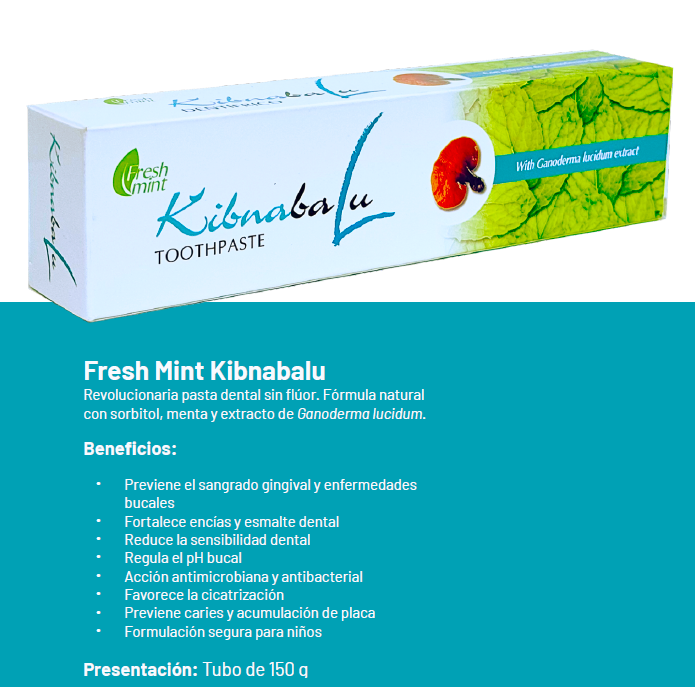 Pasta Dental Fresh Mint Kibnabalu con Ganoderma - Pioir