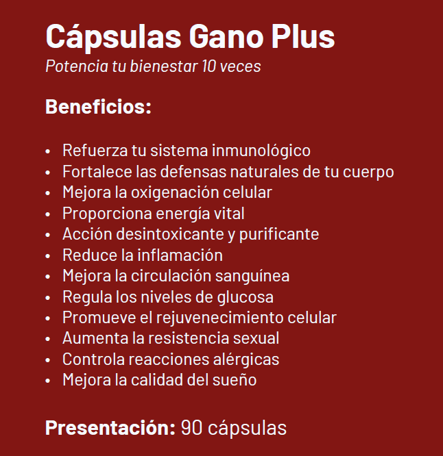 Cápsulas Gano Plus Pioir