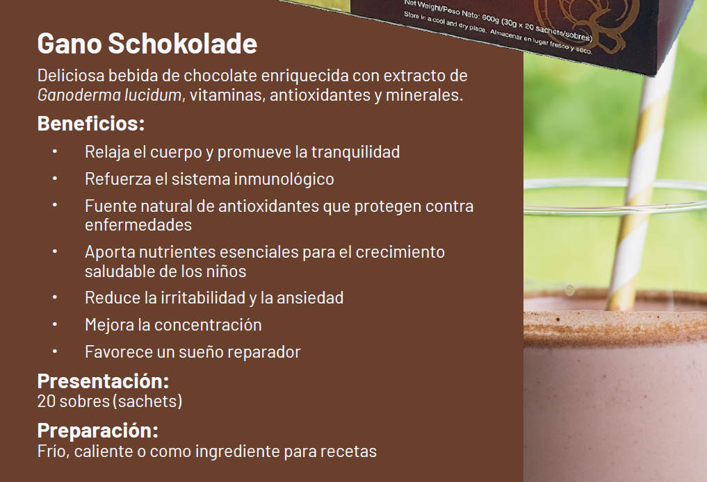 Gano Schokolade - Chocolate con Ganoderma Lucidum