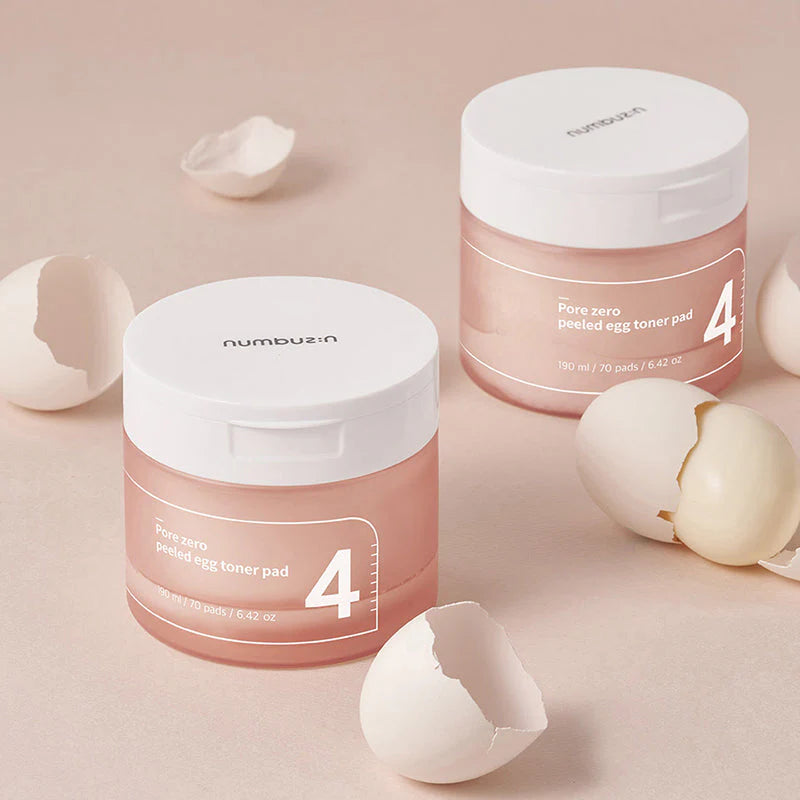 No. 4 Discos de Algodón con Tónico Pore Zero Peeled Egg Toner Pad- numbuzin 70pcs