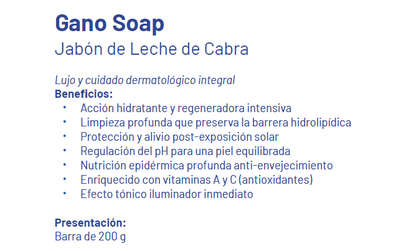 Gano Soap Jabón de Leche de Cabra Pioir