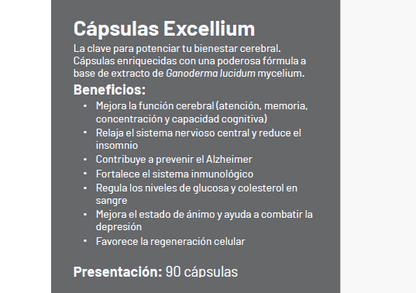 Cápsulas PIOIR Excellium con Ganoderma